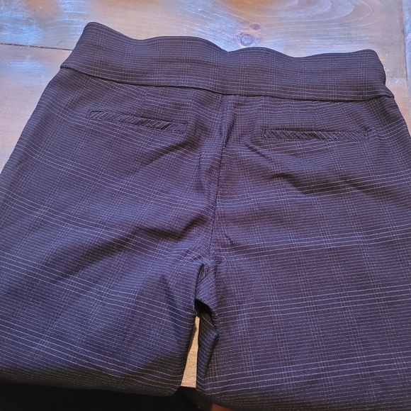 Anne Klein Black Plaid Striped Pants 4 - Picture 7 of 9
